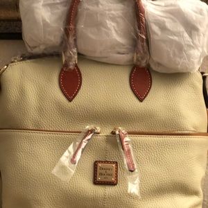 Dooney & Bourke Pebbled Double Pocket Satchel